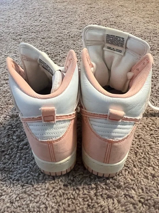 Nike Women’s High-Top Sneakers in White & Pink - Picture 3 of 6